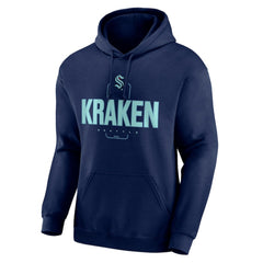 Seattle Kraken Personalized Name & Number Midfielder Pullover Hoodie - Deep Sea Blue - NHL 202441212