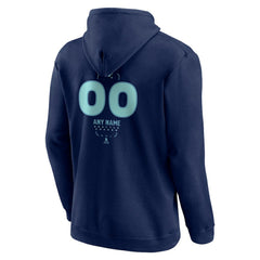 Seattle Kraken Personalized Name & Number Midfielder Pullover Hoodie - Deep Sea Blue - NHL 202441212