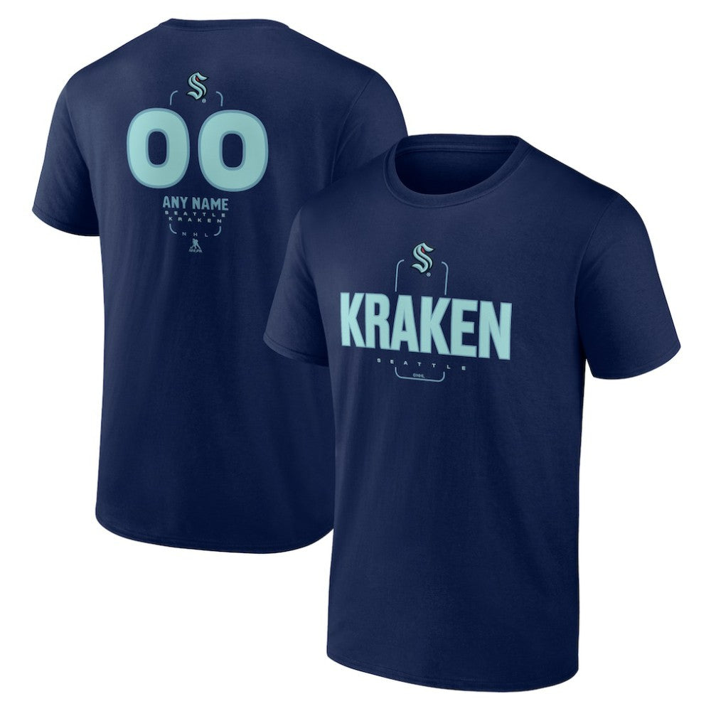 Seattle Kraken Personalized Name & Number Midfielder T-Shirt - Deep Sea Blue - NHL 202441213