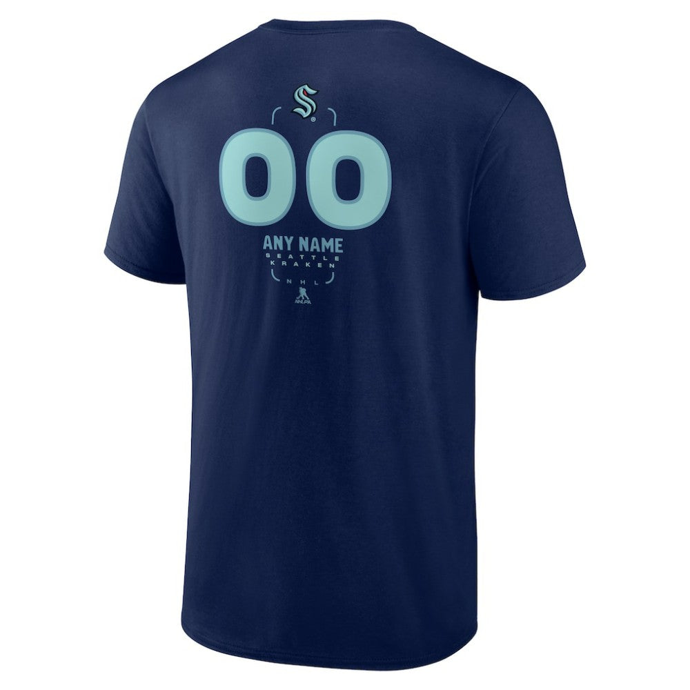 Seattle Kraken Personalized Name & Number Midfielder T-Shirt - Deep Sea Blue - NHL 202441213