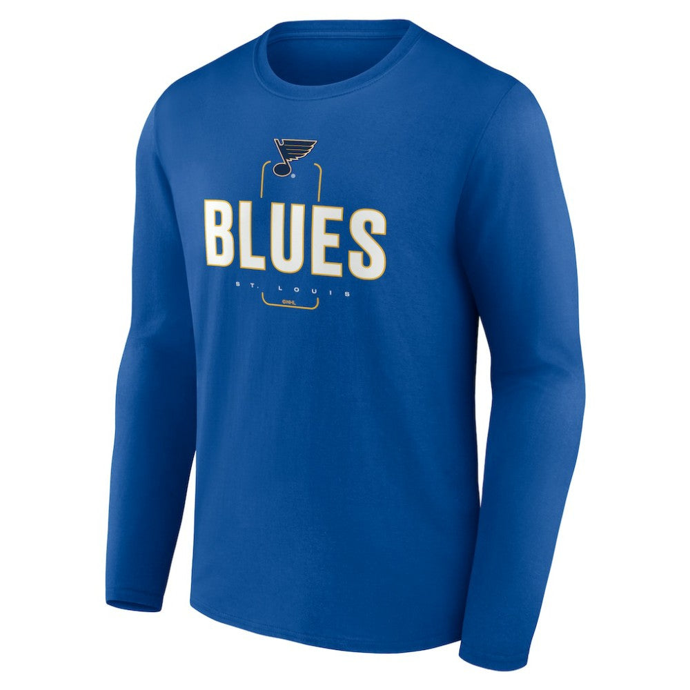 St. Louis Blues Personalized Name & Number Midfielder Long Sleeve T-Shirt - Blue - NHL 202441216