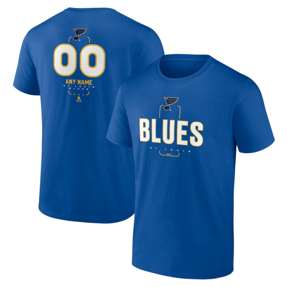 St. Louis Blues Personalized Name & Number Midfielder T-Shirt - Blue - NHL 202441218