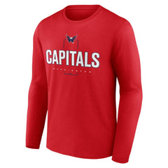 Washington Capitals Personalized Name & Number Midfielder Long Sleeve T-Shirt - Red - NHL 202441221