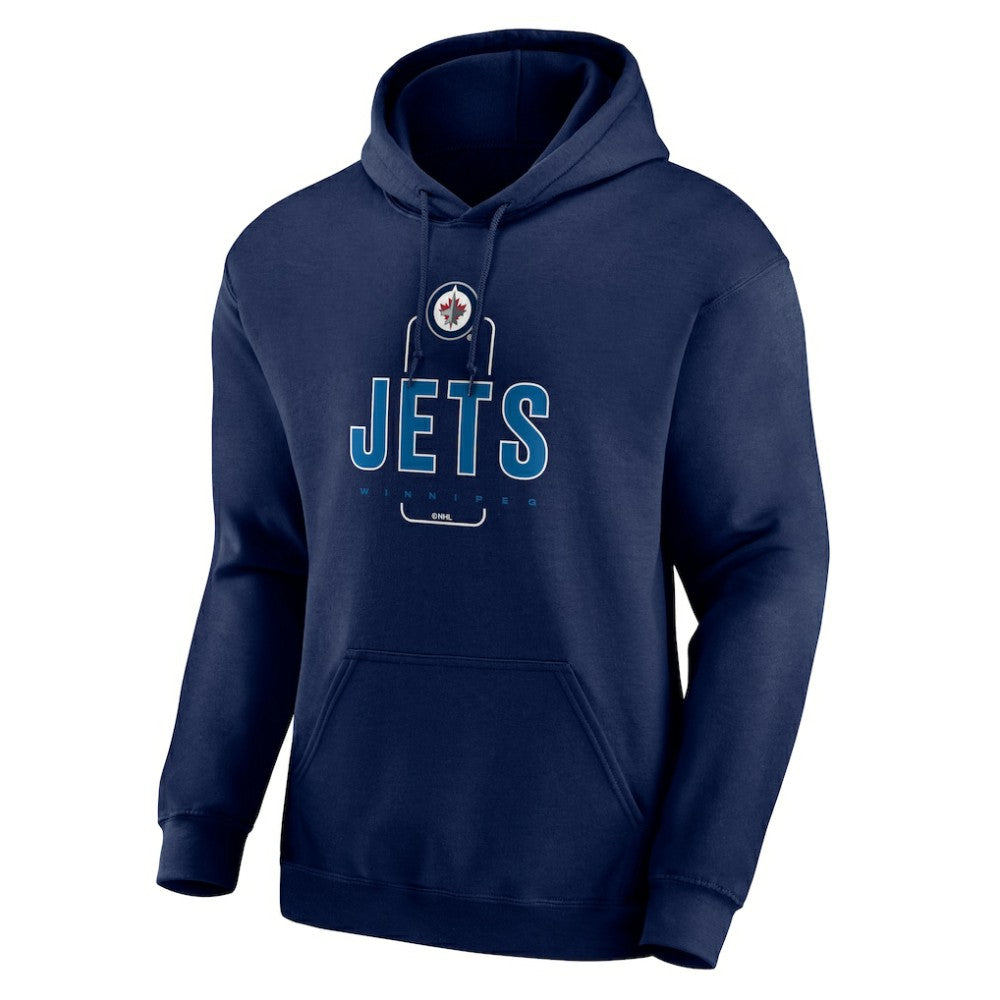 Winnipeg Jets Personalized Name & Number Midfielder Pullover Hoodie - Navy - NHL 202441227