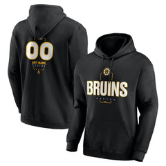 Boston Bruins Personalized Name & Number Midfielder Pullover Hoodie - Black - NHL 202441336