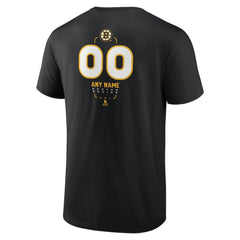 Boston Bruins Personalized Name & Number Midfielder T-Shirt - Black - NHL 202441337