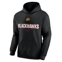 Chicago Blackhawks Personalized Name & Number Midfielder Pullover Hoodie - Black - NHL 202441346