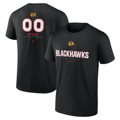 Chicago Blackhawks Personalized Name & Number Midfielder T-Shirt - Black - NHL 202441347