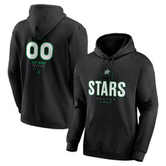 Dallas Stars Personalized Name & Number Midfielder Pullover Hoodie - Black - NHL 202441351