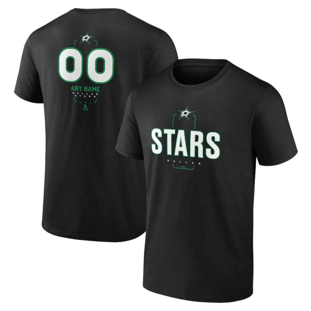 Dallas Stars Personalized Name & Number Midfielder T-Shirt - Black - NHL 202441352