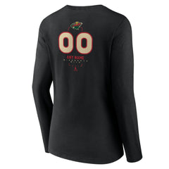 Minnesota Wild Women's Personalized Name & Number Midfielder Long Sleeve V-Neck T-Shirt - Black - NHL 202441358
