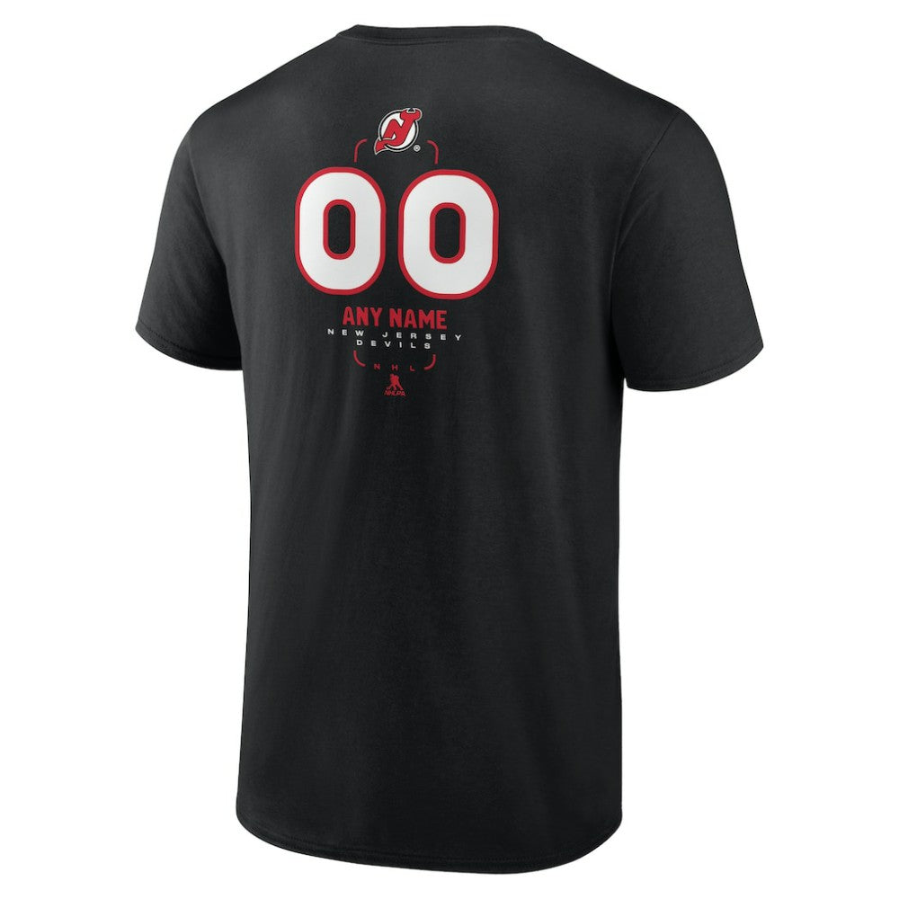 New Jersey Devils Personalized Name & Number Midfielder T-Shirt - Black - NHL 202441362