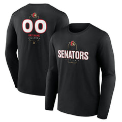 Ottawa Senators Personalized Name & Number Midfielder Long Sleeve T-Shirt - Black - NHL 202441365