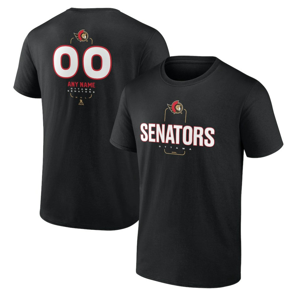 Ottawa Senators Personalized Name & Number Midfielder T-Shirt - Black - NHL 202441367
