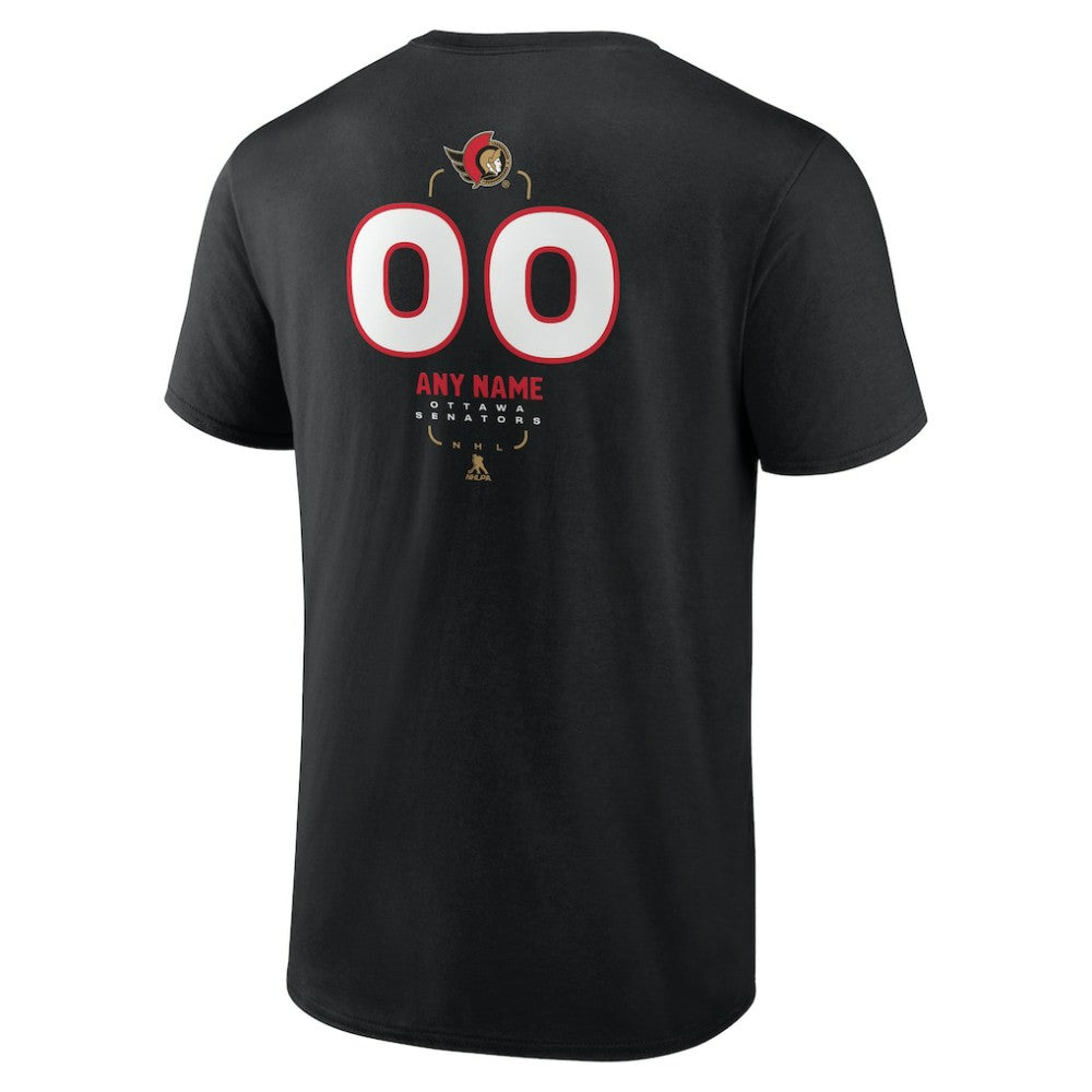 Ottawa Senators Personalized Name & Number Midfielder T-Shirt - Black - NHL 202441367