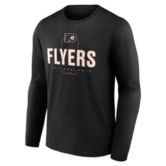 Philadelphia Flyers Personalized Name & Number Midfielder Long Sleeve T-Shirt - Black - NHL 202441370