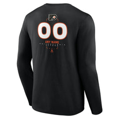 Philadelphia Flyers Personalized Name & Number Midfielder Long Sleeve T-Shirt - Black - NHL 202441370