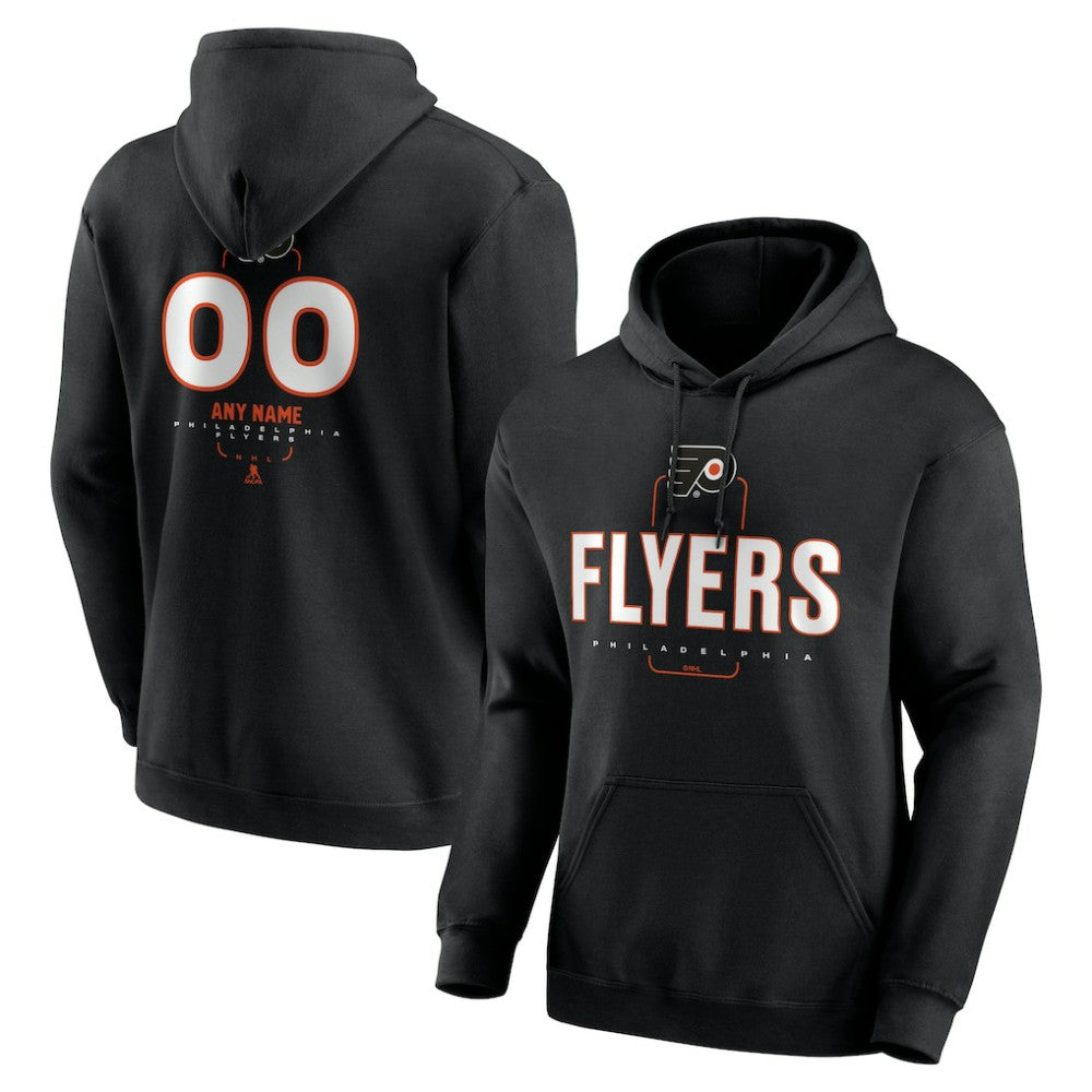 Philadelphia Flyers Personalized Name & Number Midfielder Pullover Hoodie - Black - NHL 202441371
