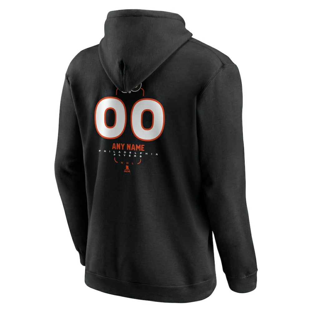 Philadelphia Flyers Personalized Name & Number Midfielder Pullover Hoodie - Black - NHL 202441371