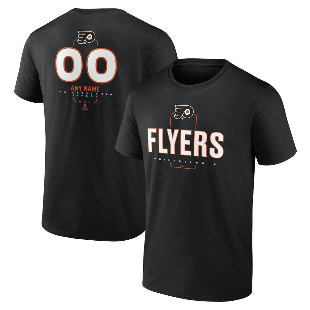 Philadelphia Flyers Personalized Name & Number Midfielder T-Shirt - Black - NHL 202441372