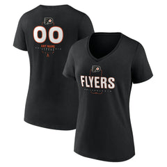 Philadelphia Flyers Women's Personalized Name & Number Midfielder V-Neck T-Shirt - Black - NHL 202441374