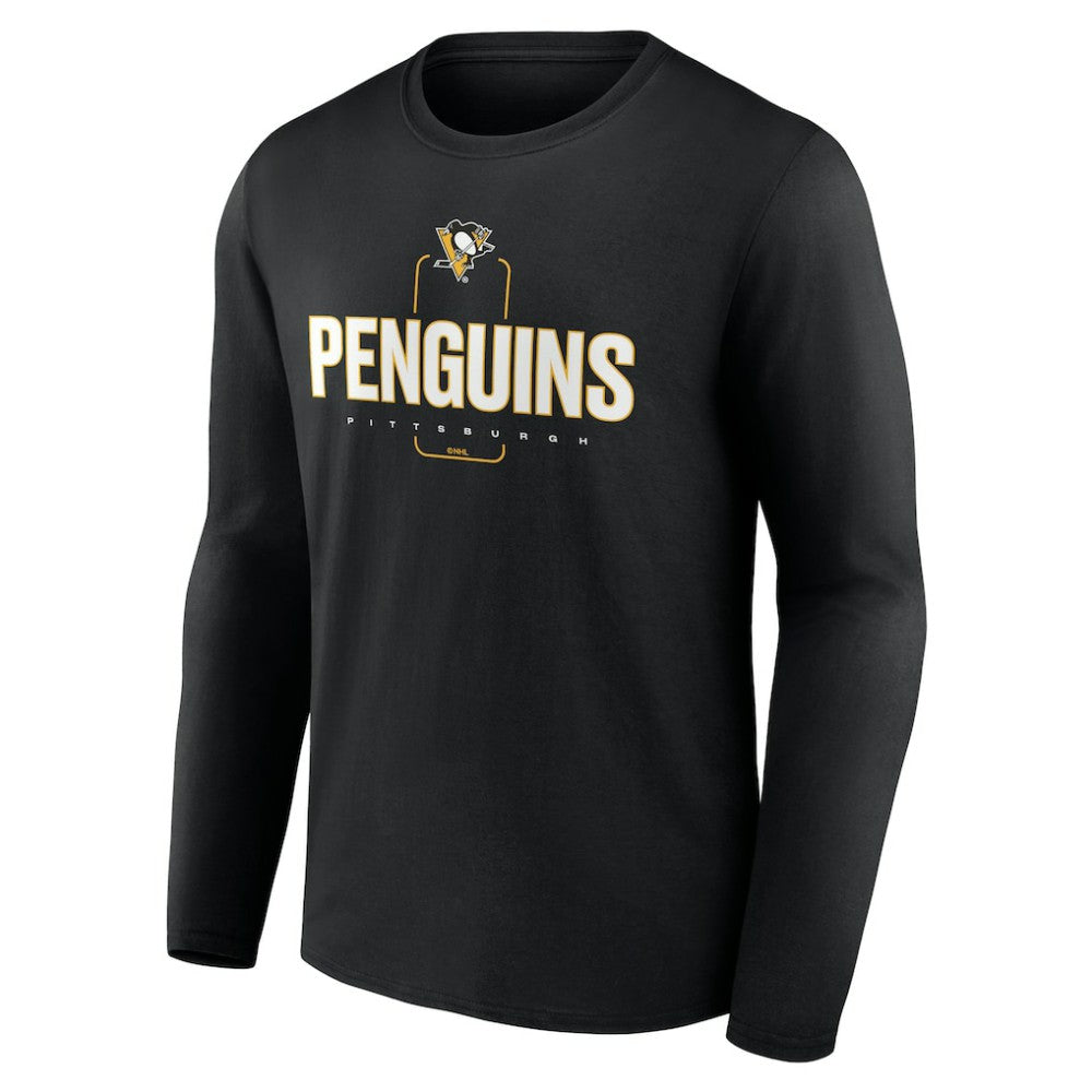 Pittsburgh Penguins Personalized Name & Number Midfielder Long Sleeve T-Shirt - Black - NHL 202441375
