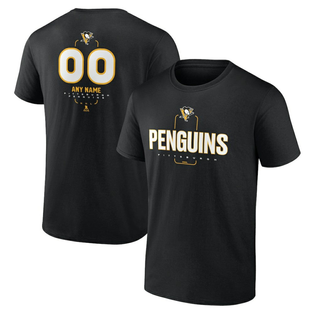 Pittsburgh Penguins Personalized Name & Number Midfielder T-Shirt - Black - NHL 202441377