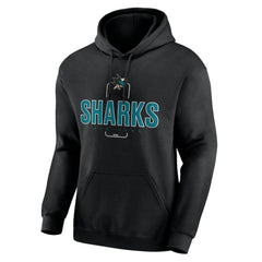 San Jose Sharks Personalized Name & Number Midfielder Pullover Hoodie - Black - NHL 202441381