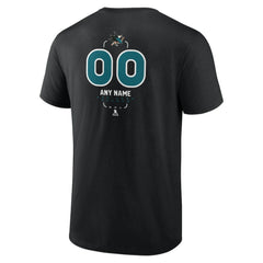 San Jose Sharks Personalized Name & Number Midfielder T-Shirt - Black - NHL 202441382