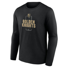 Vegas Golden Knights Personalized Name & Number Midfielder Long Sleeve T-Shirt - Black - NHL 202441385