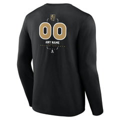 Vegas Golden Knights Personalized Name & Number Midfielder Long Sleeve T-Shirt - Black - NHL 202441385