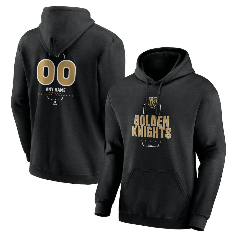 Vegas Golden Knights Personalized Name & Number Midfielder Pullover Hoodie - Black - NHL 202441386