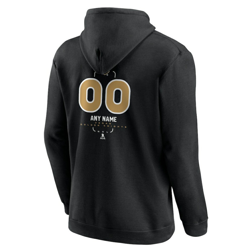 Vegas Golden Knights Personalized Name & Number Midfielder Pullover Hoodie - Black - NHL 202441386