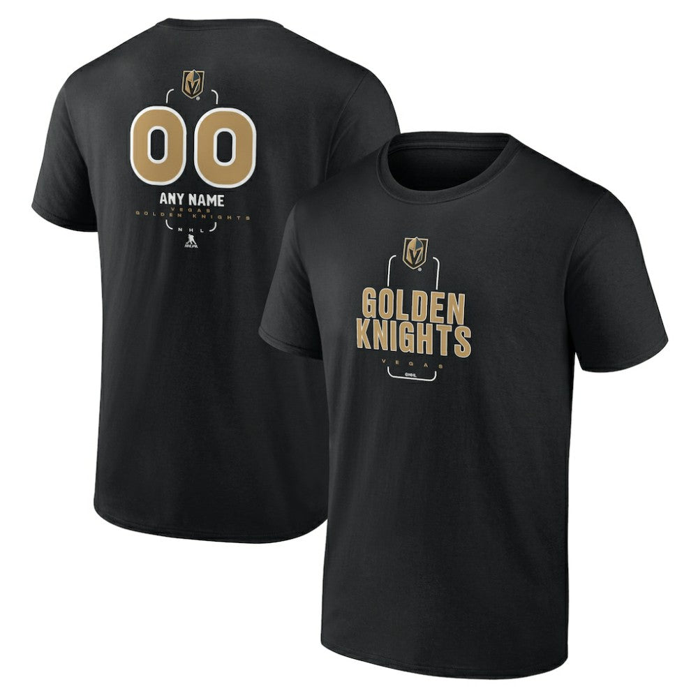 Vegas Golden Knights Personalized Name & Number Midfielder T-Shirt - Black - NHL 202441387