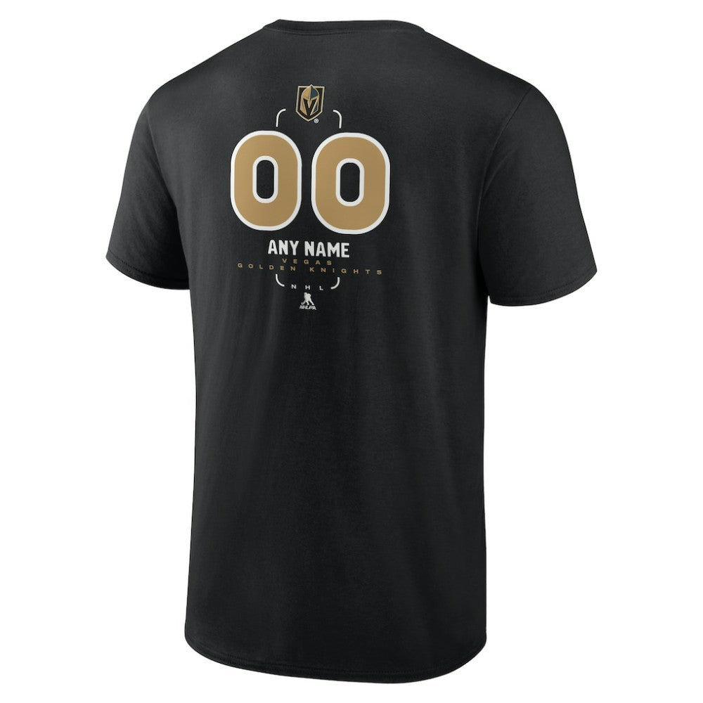 Vegas Golden Knights Personalized Name & Number Midfielder T-Shirt - Black - NHL 202441387