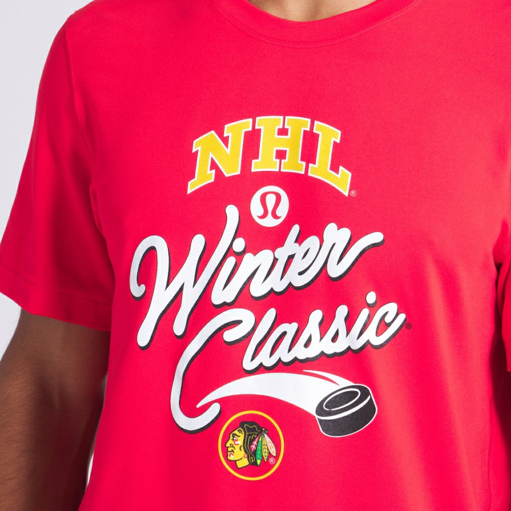 Chicago Blackhawks lululemon 2025 NHL Winter Classic Soft Jersey T-Shirt - True Red - NHL 202444968