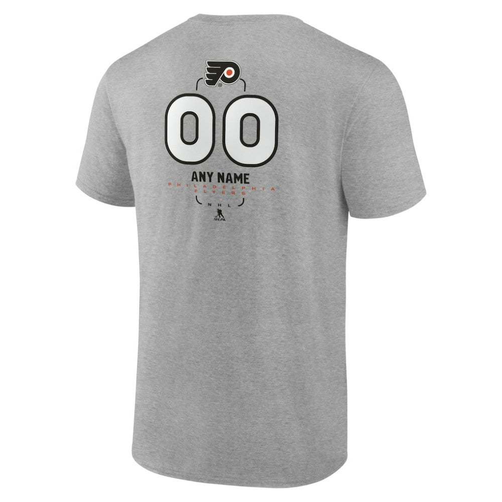 Philadelphia Flyers Personalized Name & Number Midfielder T-Shirt - Gray - NHL 202447075