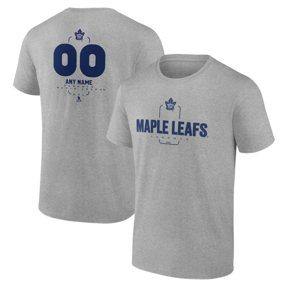 Toronto Maple Leafs Personalized Name & Number Midfielder T-Shirt - Gray - NHL 202447090