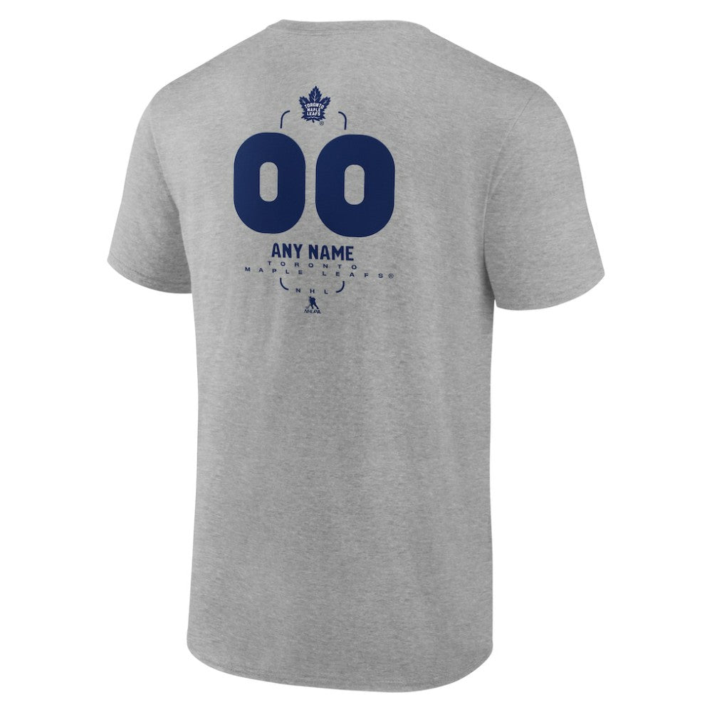 Toronto Maple Leafs Personalized Name & Number Midfielder T-Shirt - Gray - NHL 202447090