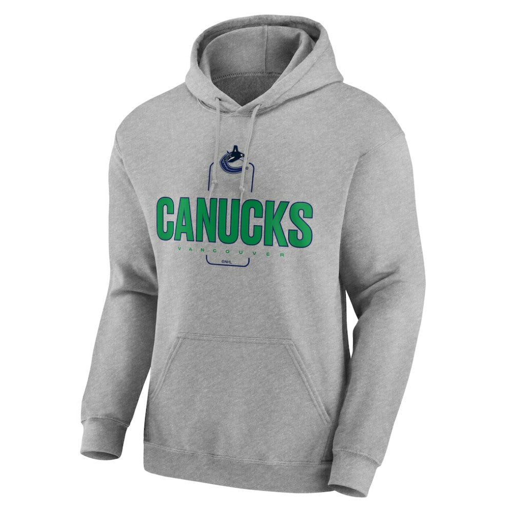 Vancouver Canucks Personalized Name & Number Midfielder Pullover Hoodie - Gray - NHL 202447094