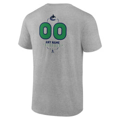 Vancouver Canucks Personalized Name & Number Midfielder T-Shirt - Gray - NHL 202447095