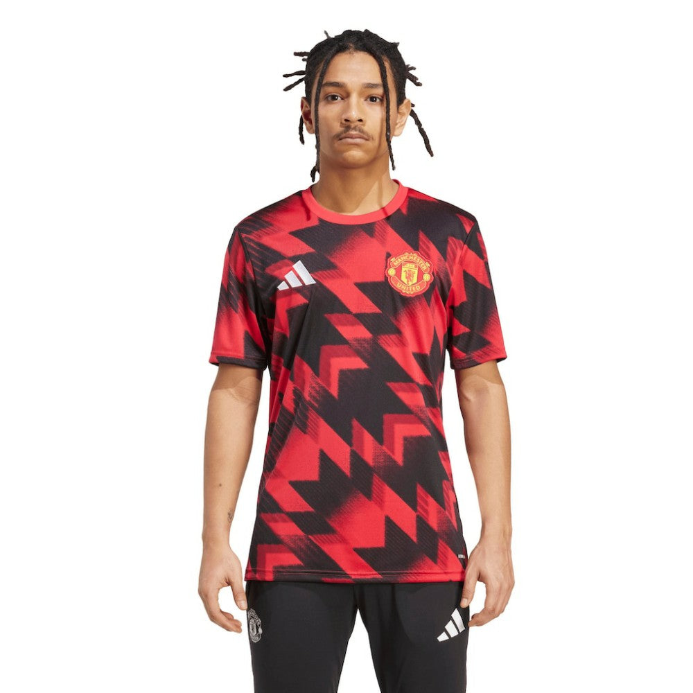 Manchester United 2025/26 AEROREADY Pre-Match Top Red - Adidas
