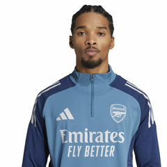 Arsenal 2025/26 AEROREADY Raglan Quarter-Zip Training Top Light Blue - Adidas