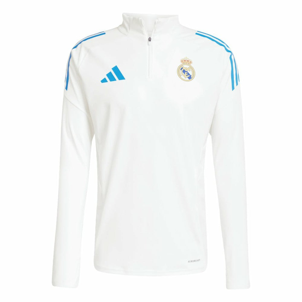 Real Madrid 2025/26 AEROREADY Raglan Quarter-Zip Training Top White - Adidas outlet