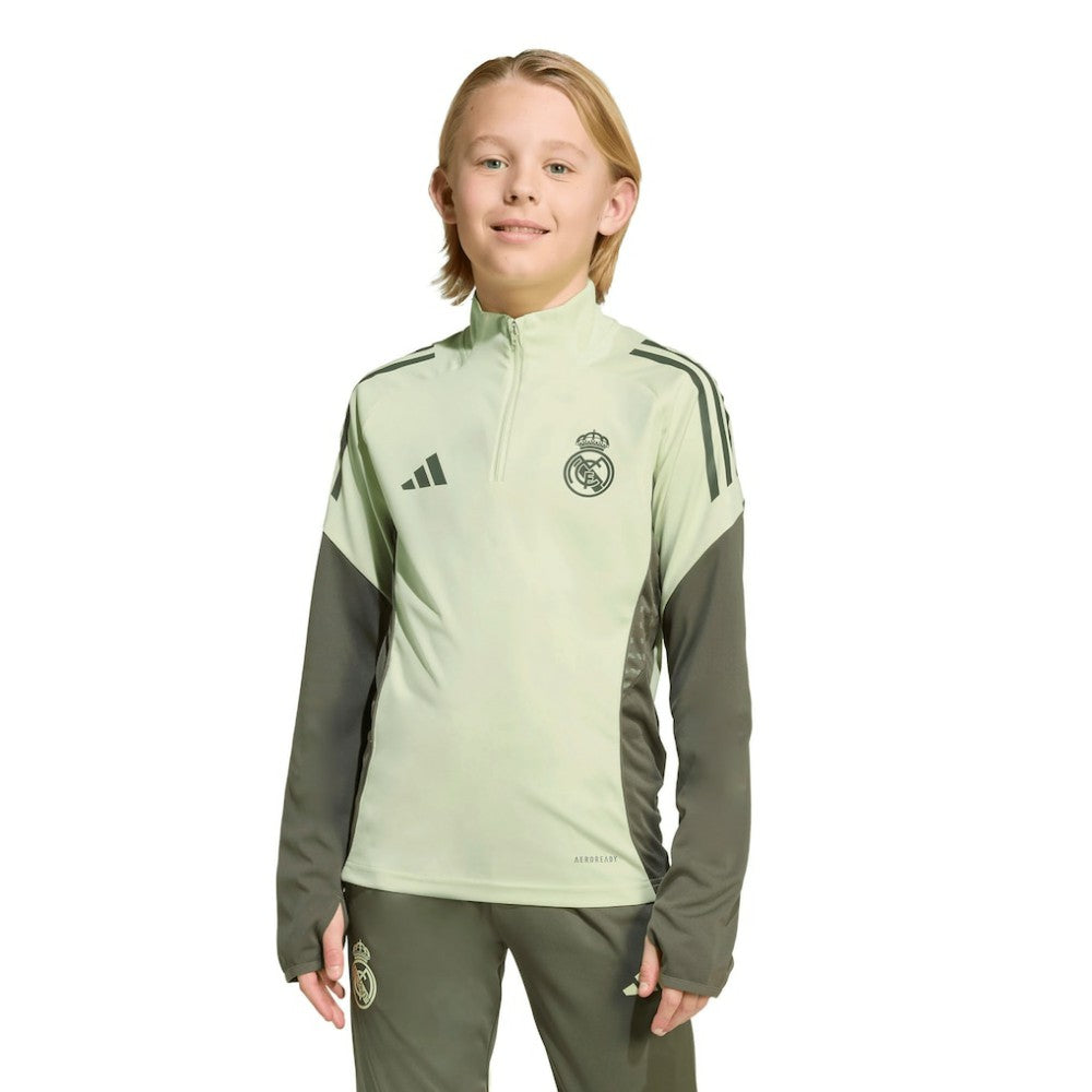 Real Madrid Youth 2025/26 Training AEROREADY Quarter-Zip Pullover Green - Adidas Discount