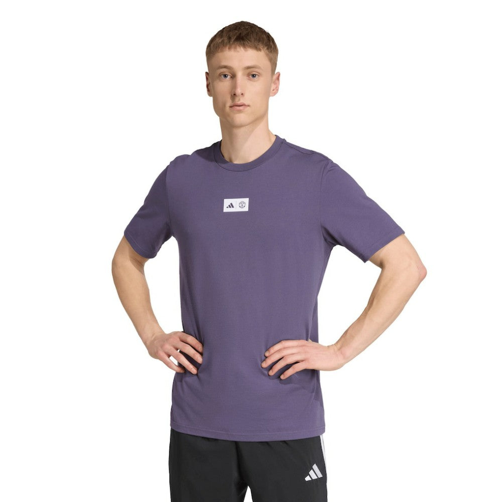 Manchester United Jersey Hook T-Shirt Purple - Adidas