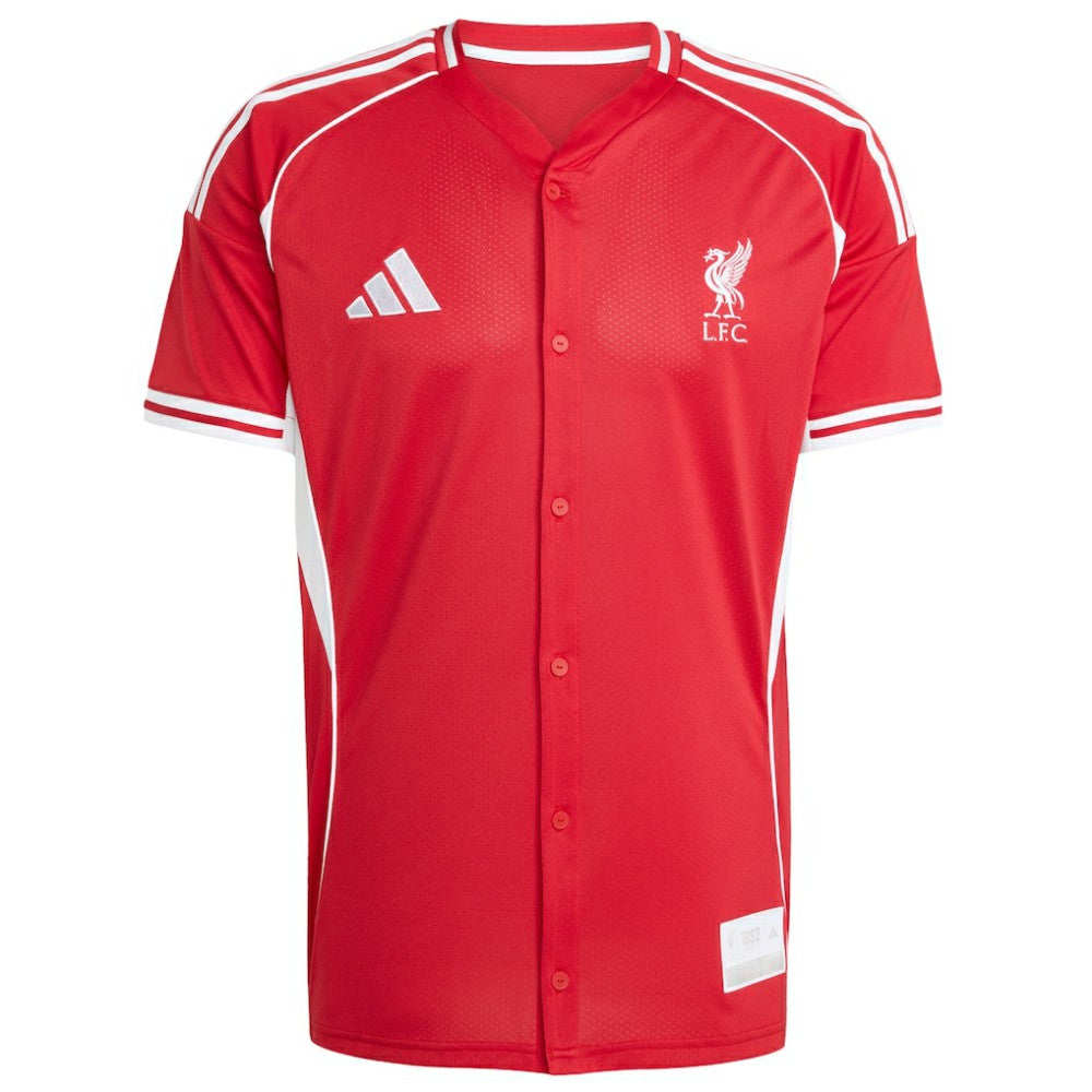 Liverpool Full-Button Baseball Jersey Red - Adidas Discount