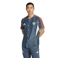 Bayern Munich US Pack Full-Button Baseball Jersey Gray - Adidas