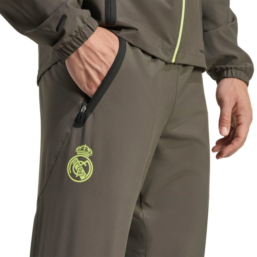 Real Madrid 2025/26 Tiro Vis Tech AEROREADY Travel Pants Olive - Adidas cheap