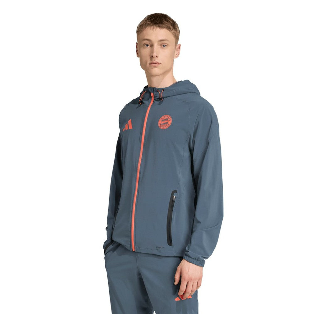Bayern Munich 2025/26 Tiro Vis Tech Travel Jacket Gray - Adidas sale